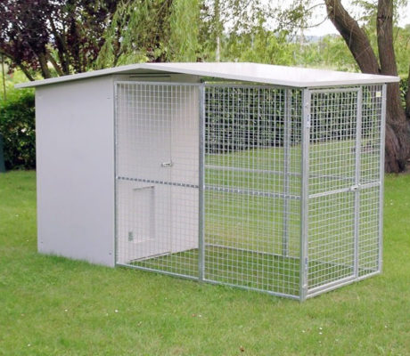 Box per cani da giardino modello ECO + Cuccia Dobermann